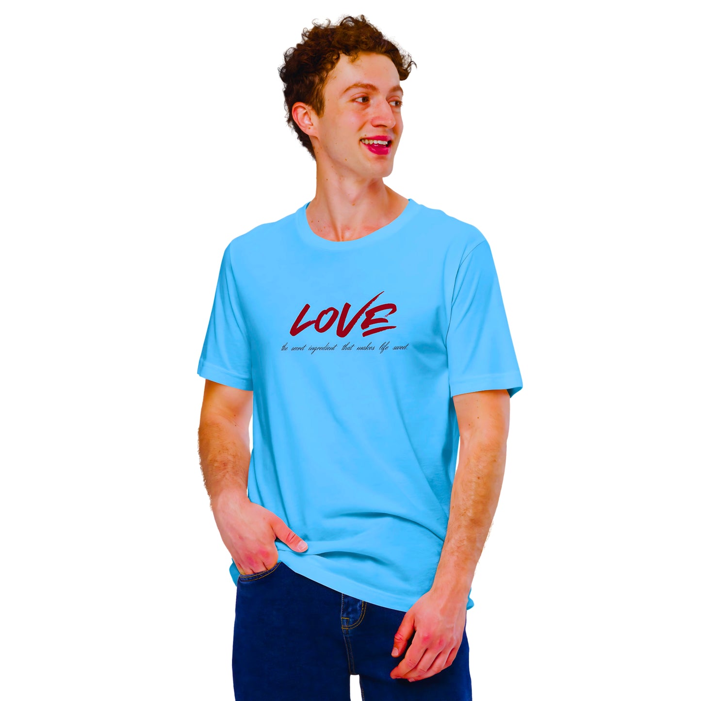 Love Secret Ingredient | Men Round Neck Half Sleeve T-shirt