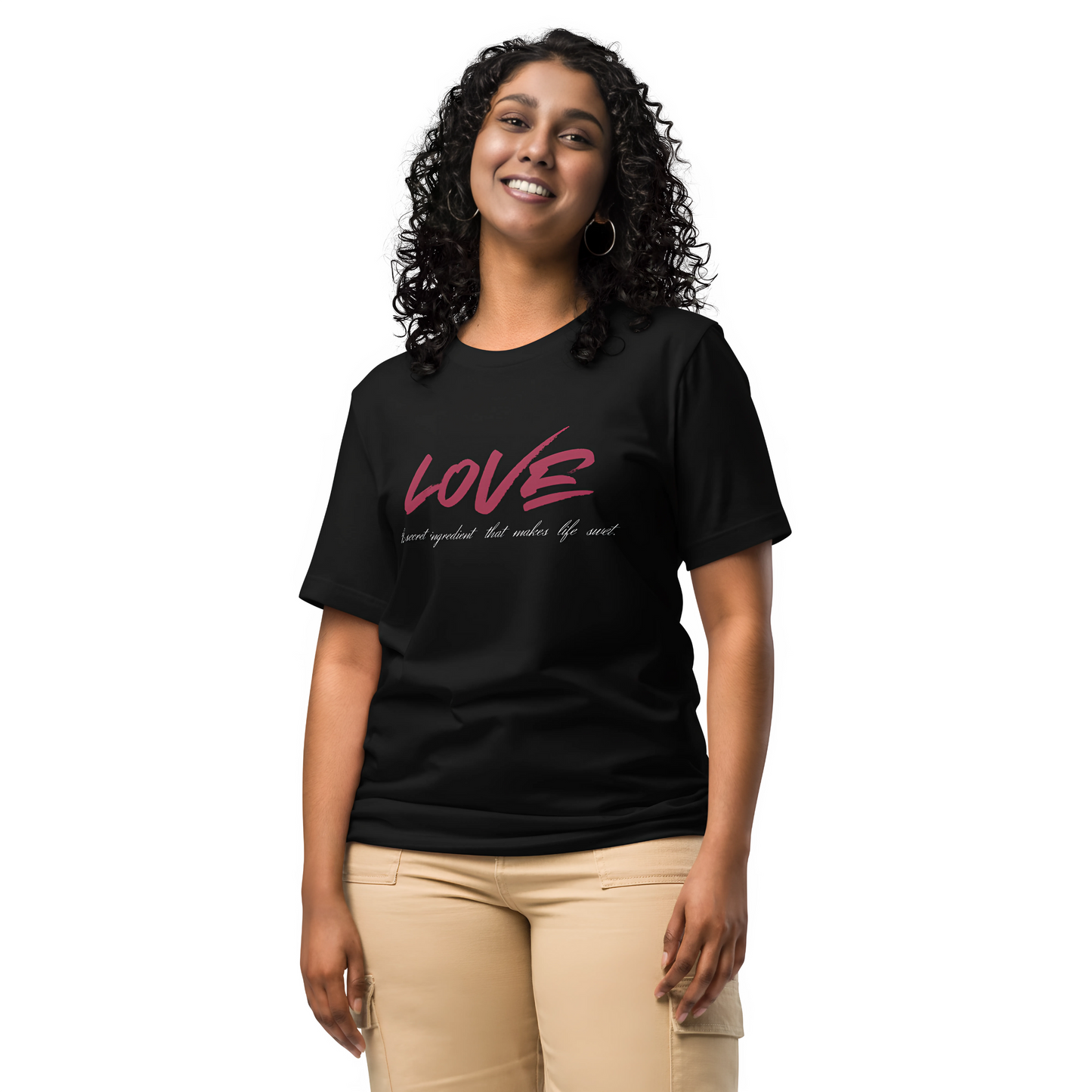 Love Secret Ingredient | Unisex Round Neck Half Sleeve T-shirt