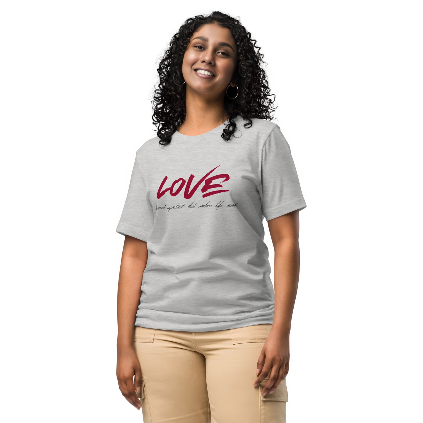 Love Secret Ingredient | Unisex Round Neck Half Sleeve T-shirt