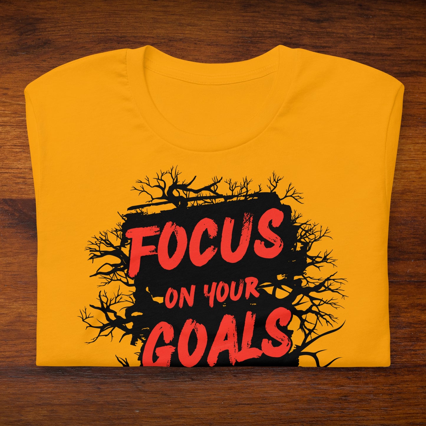 Focus On Your Goals Not On Your Fears | Women Round Neck Half Sleeve T-shirt