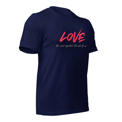 Love Secret Ingredient | Unisex Round Neck Half Sleeve T-shirt