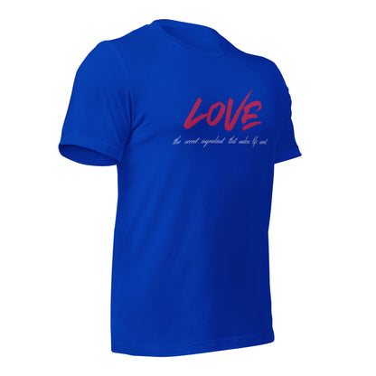 Love Secret Ingredient | Unisex Round Neck Half Sleeve T-shirt