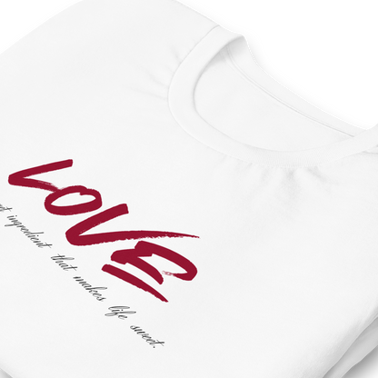 Love Secret Ingredient | Unisex Round Neck Half Sleeve T-shirt