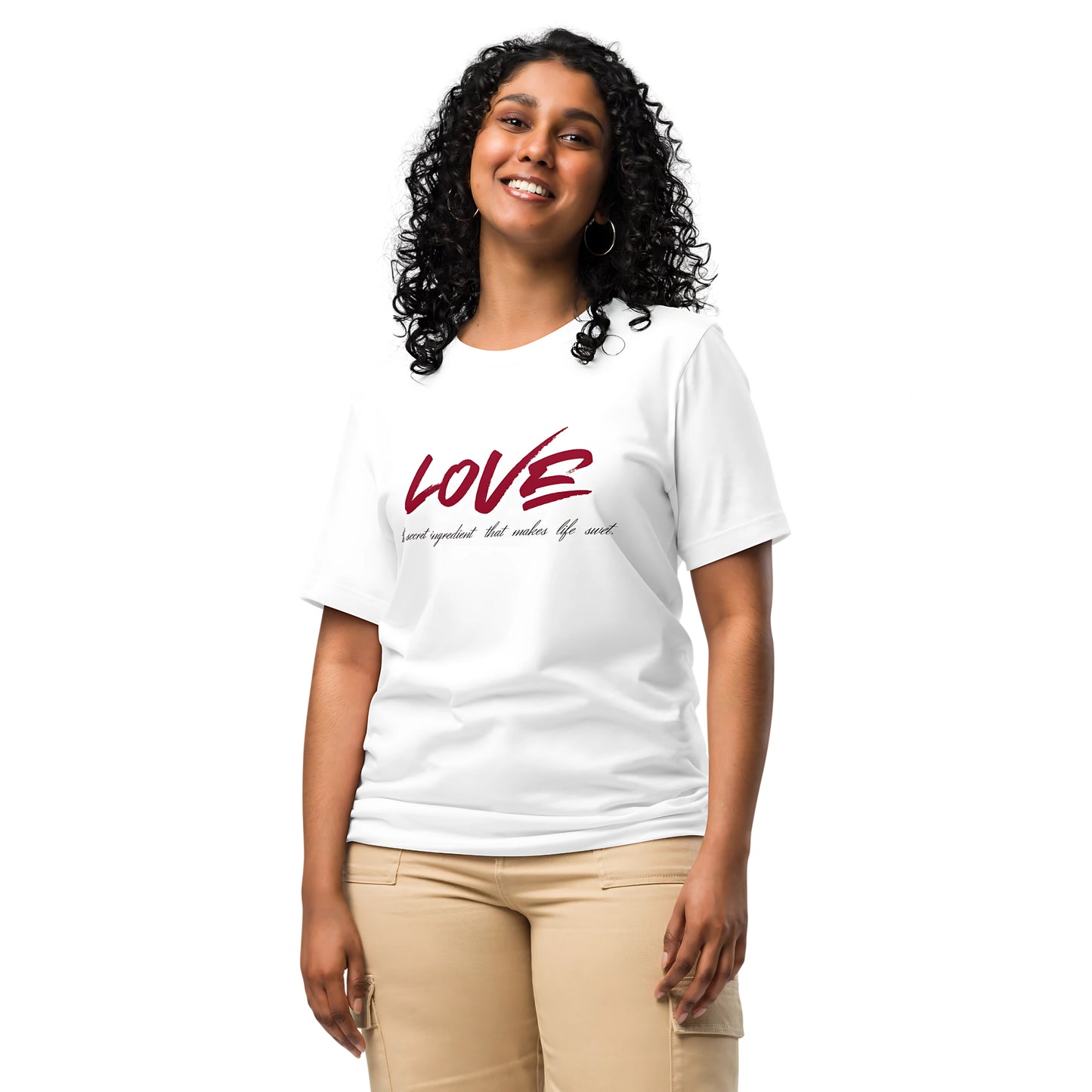 Love Secret Ingredient | Unisex Round Neck Half Sleeve T-shirt