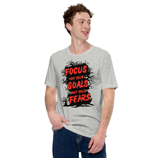 Focus On Your Goals Not Your Fears | Men Round Neck Half Sleeve T-shirt