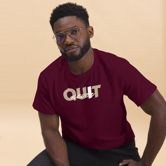 I Never Quit | Men Round Neck Half Sleeve T-shirt