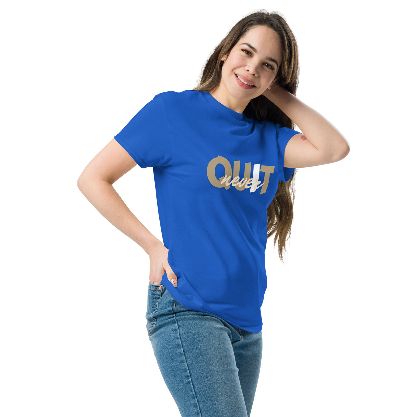 I Never Quit | Women Round Neck Half Sleeve T-shirt