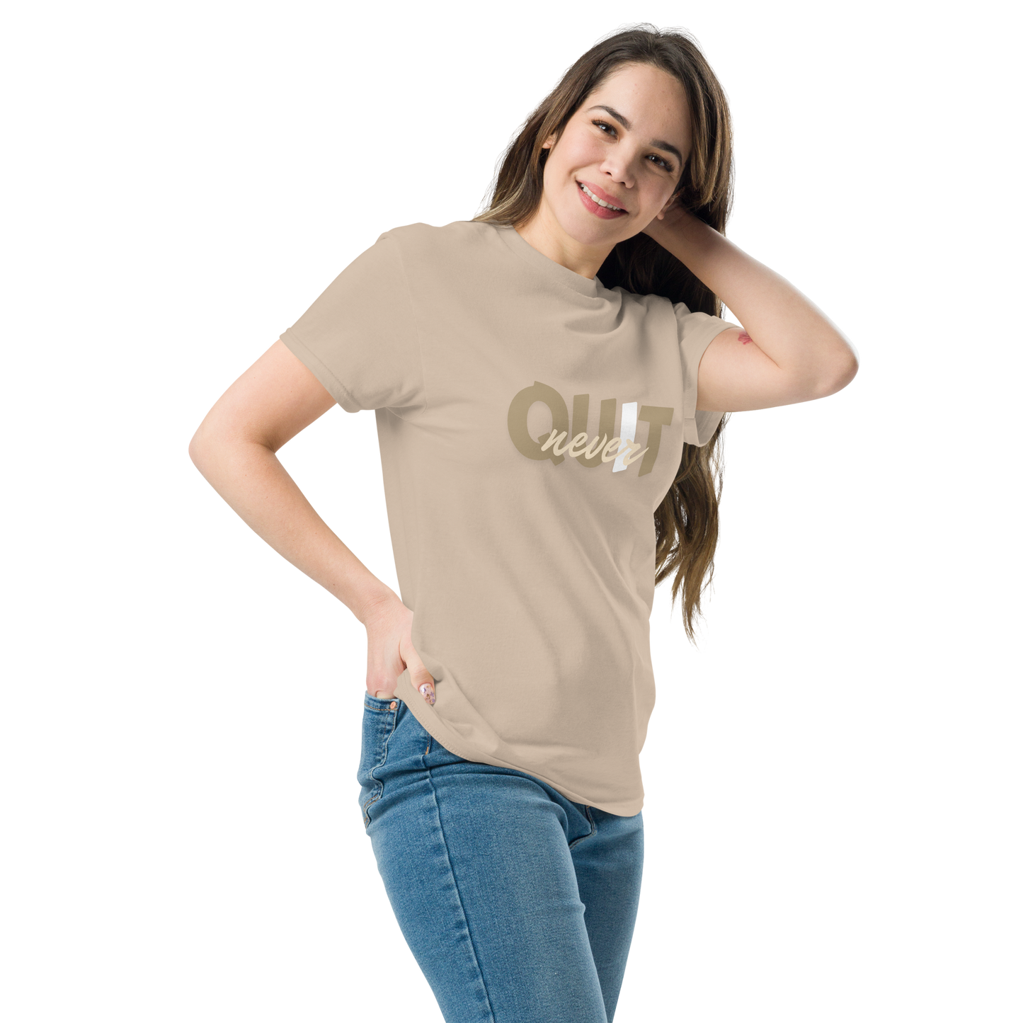 I Never Quit | Women Round Neck Half Sleeve T-shirt