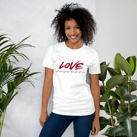 Love Secret Ingredient | Women Round Neck Half Sleeve T-shirt